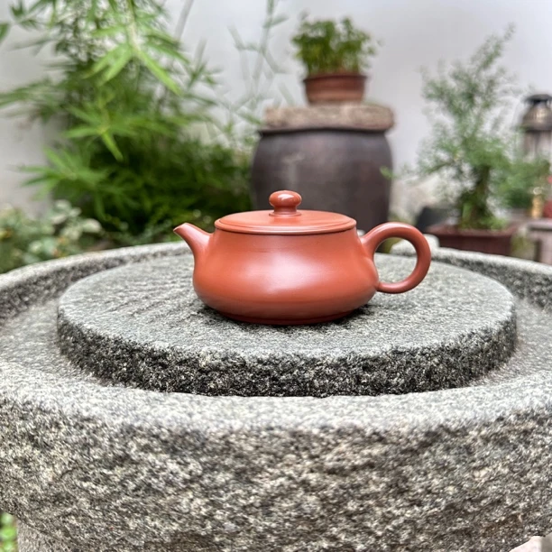 【明贤山坊】超薄胎 高明炉 150cc左右 纯料朱泥全手工潮州手拉壶