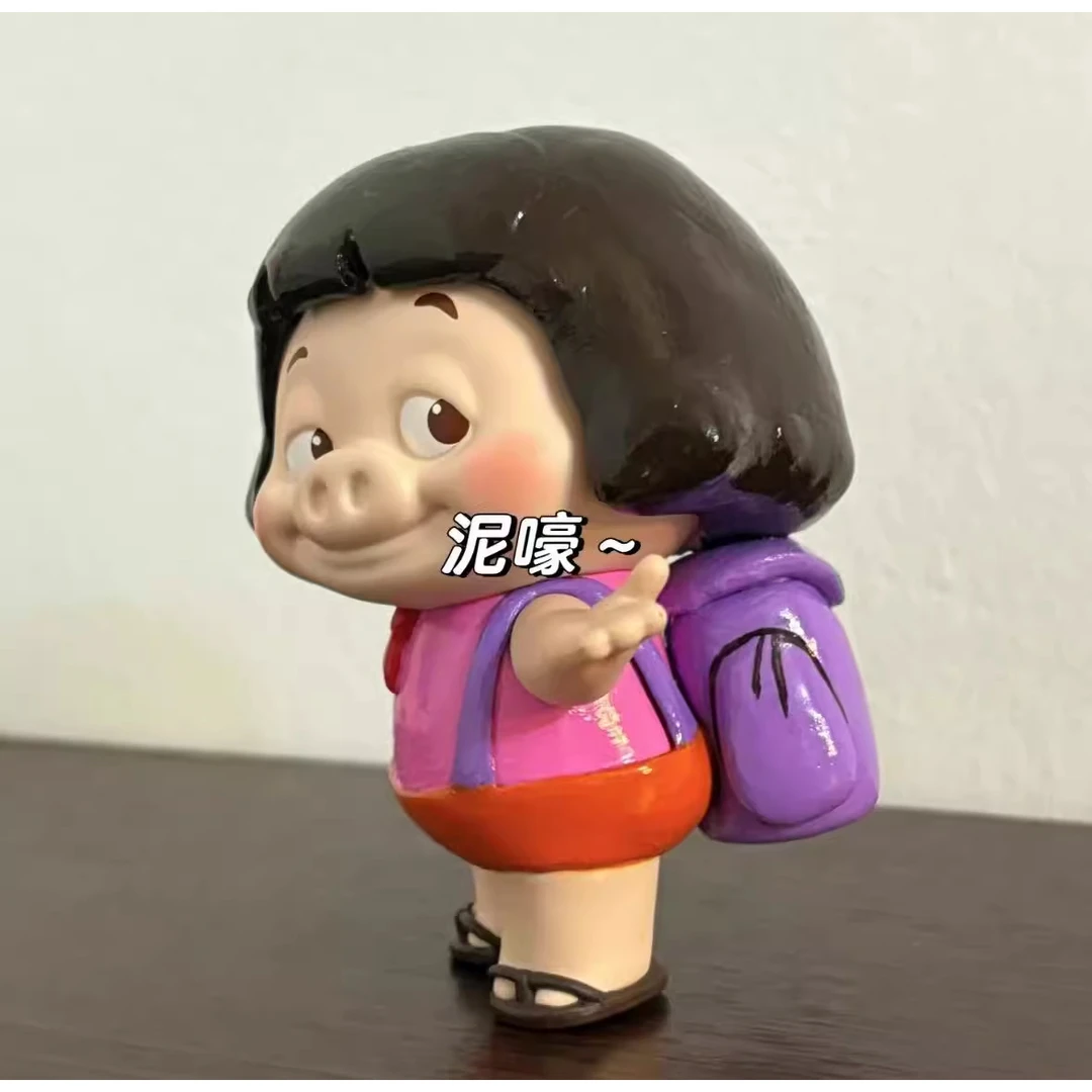 网红同款童年动画猪拉摆件公仔小猪猪呆呆朵拉盲盒玩具礼物装饰品