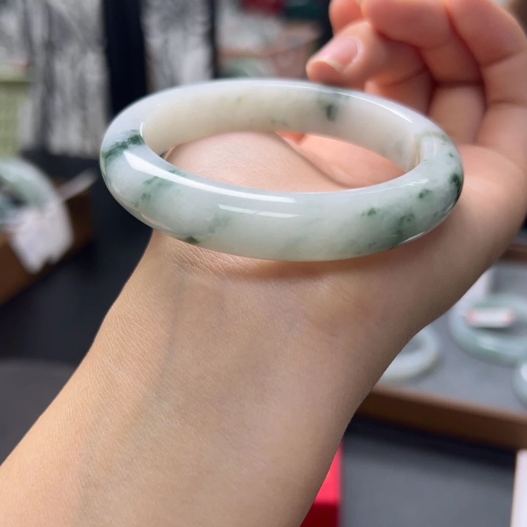 翡翠未镶嵌手镯55-56