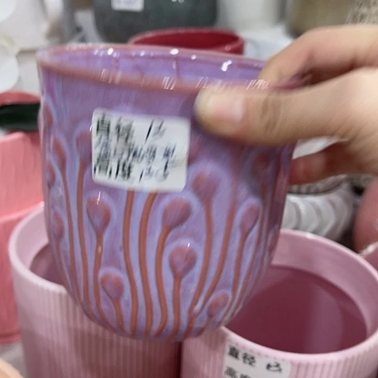 多肉绿植陶瓷花盆9.9包邮，有孔