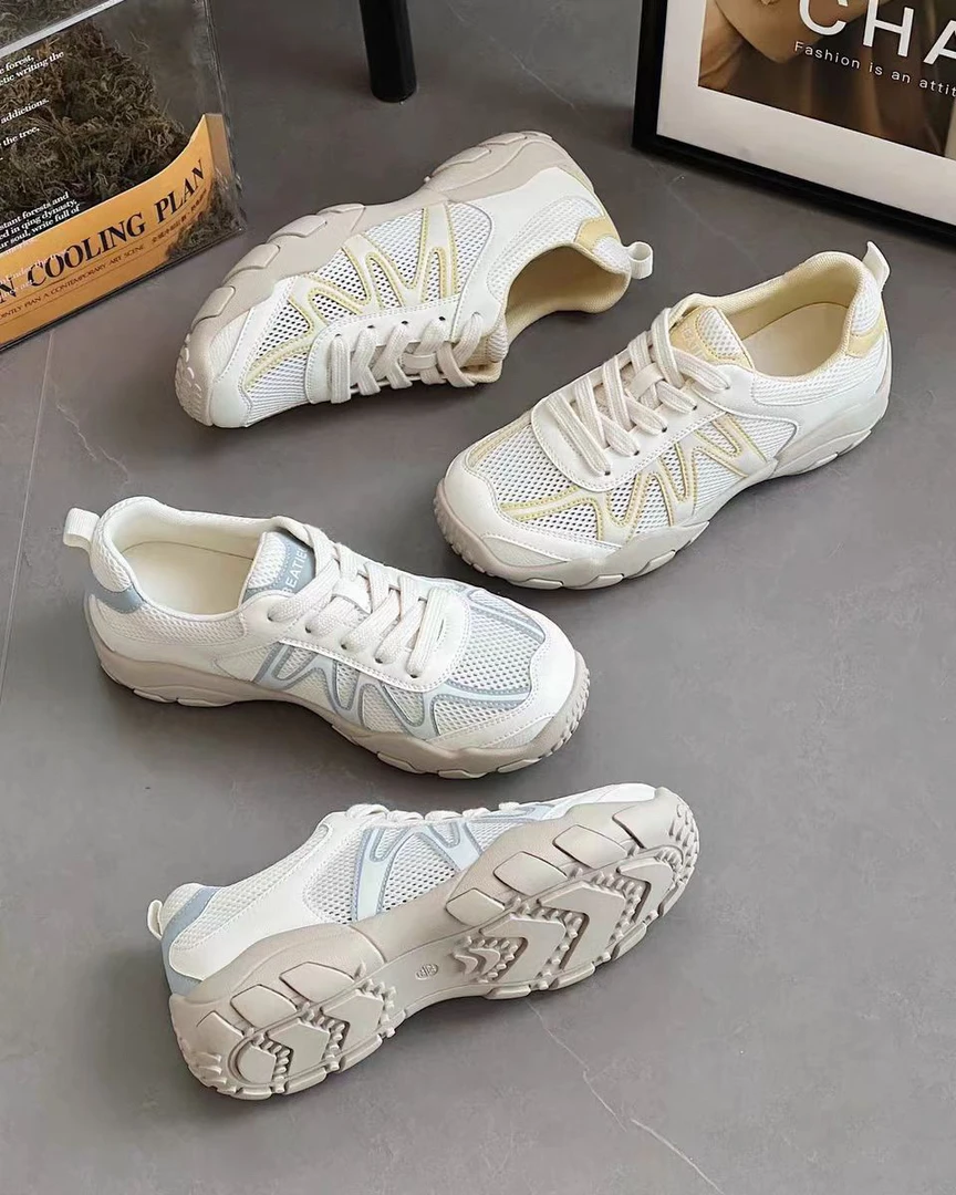 5050女夏款超软圆头厚底透气薄款休闲鞋