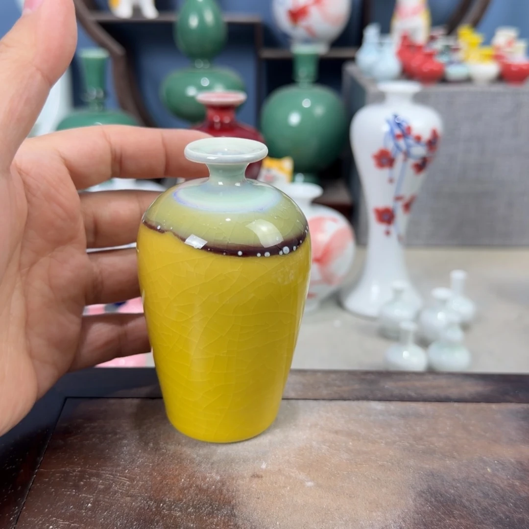陶瓷手工小花器摆件