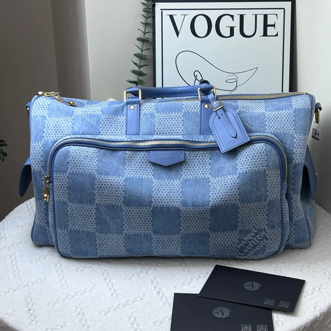 95新 LouisVuitton/路易威登 keepall 50 牛仔 芯片款/JWS495