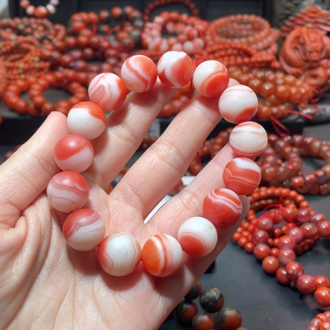 南红玛瑙手链未镶嵌