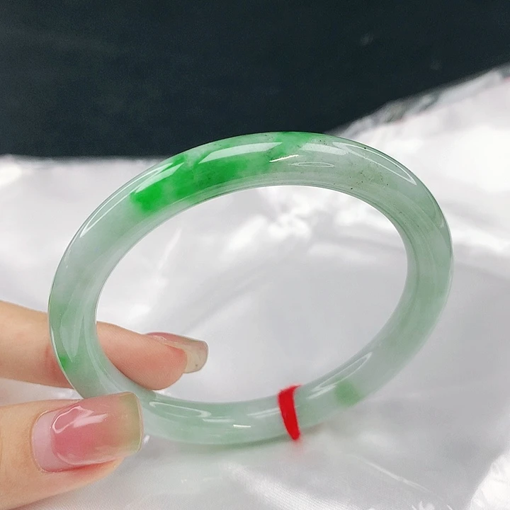 翡翠未镶嵌手镯圈56，50133