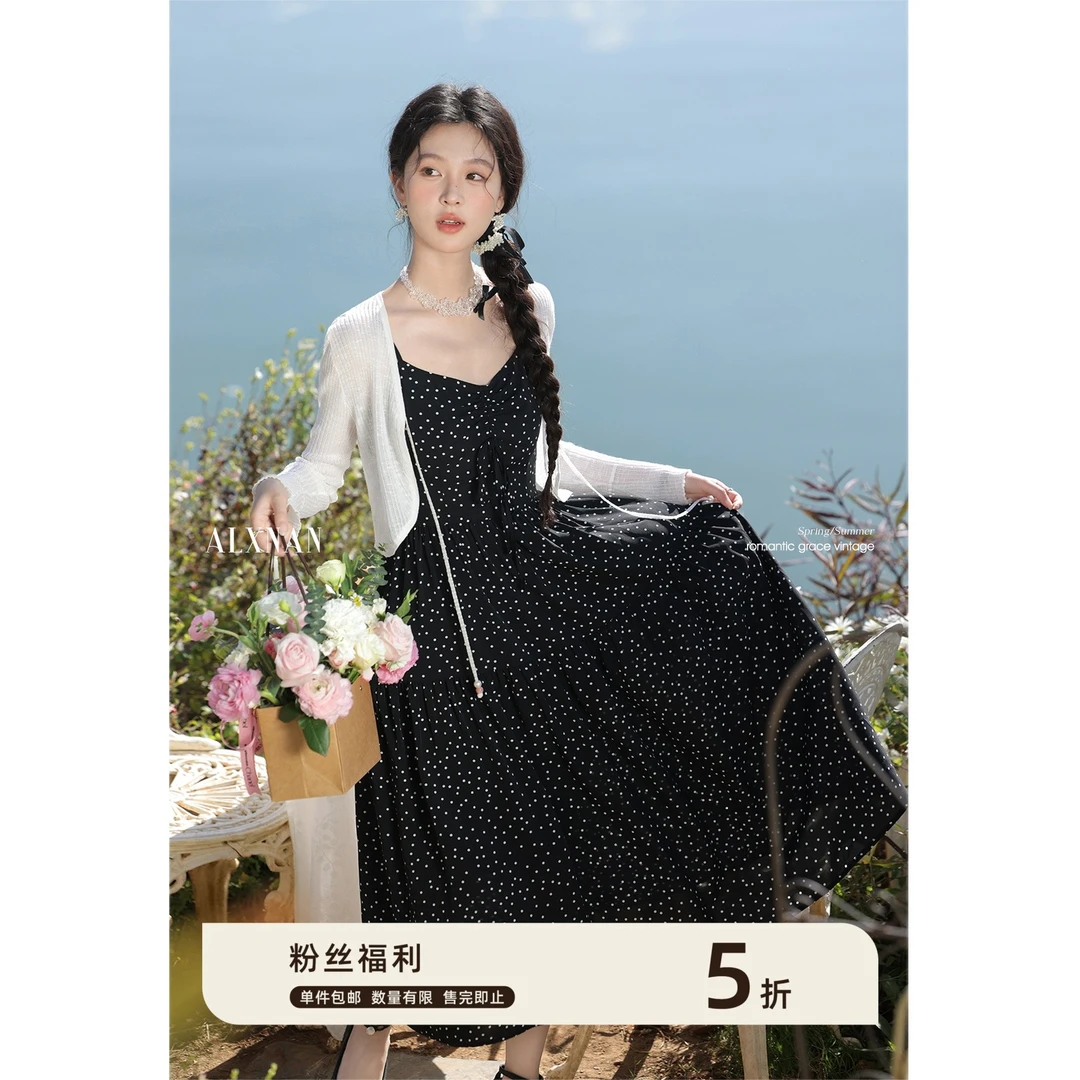 【粉丝福利】鹿向南「浪漫假日」连衣裙套装2025春季新款女装L529135