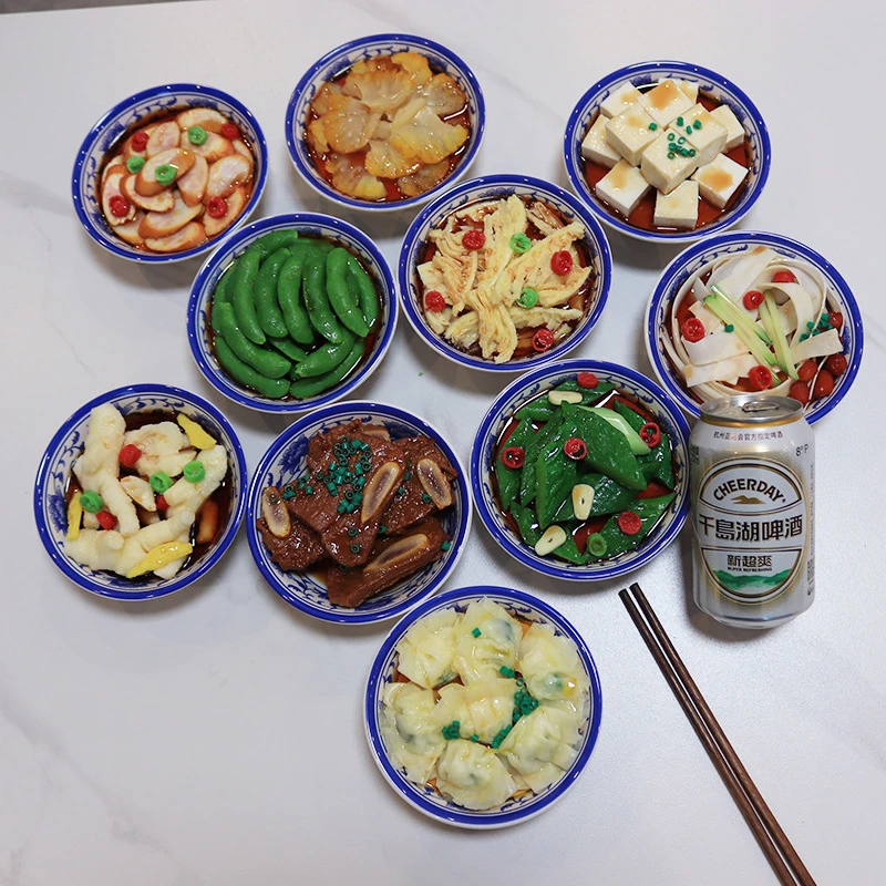 碗菜品模型仿真大米米饭食物食品模型中餐小菜道具饭店美食菜肴