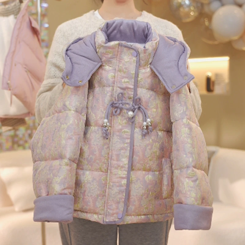 女童冬装棉衣外套2024新款儿童棉服冬季中小童秋冬洋气棉袄中大童