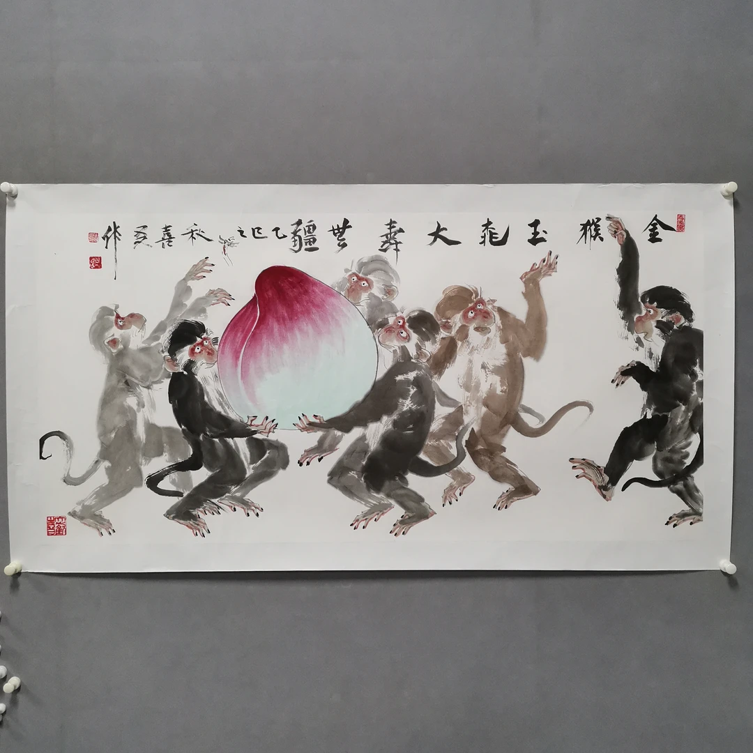 锦泉斋岳喜友亲笔手绘四尺国画作品yxy03