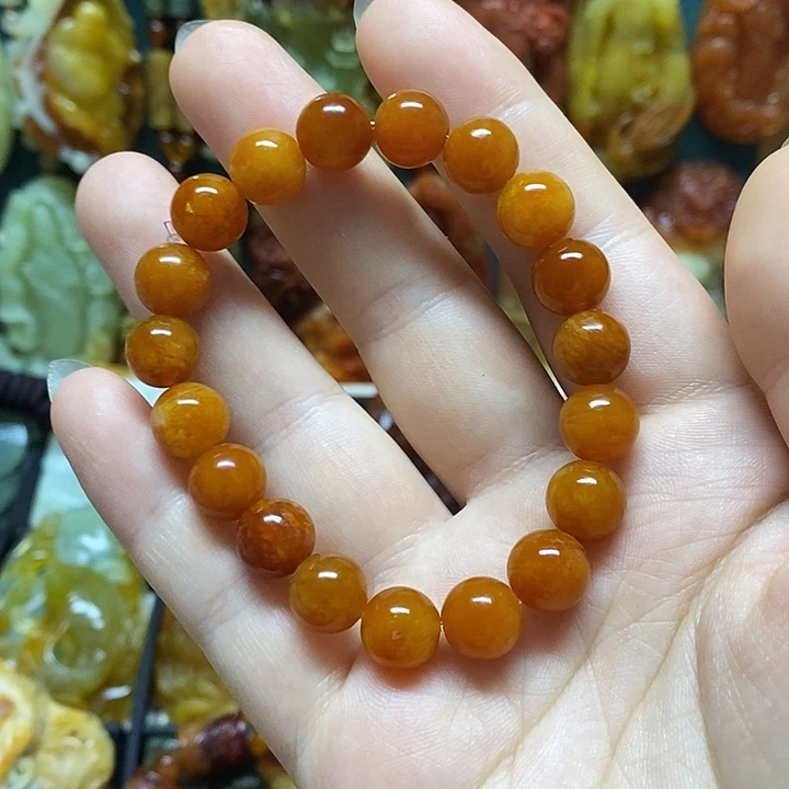 未镶嵌蛇纹石玉手链