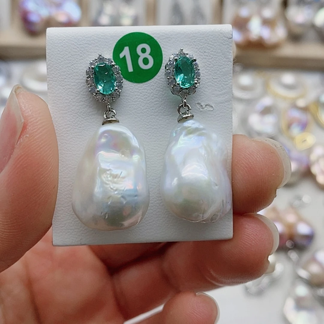 【闪购商品】淡水珍珠耳饰银S925镶嵌