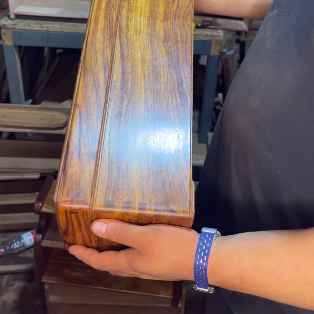 刺猬紫檀（非洲黄花梨）首饰盒，可以挑花纹