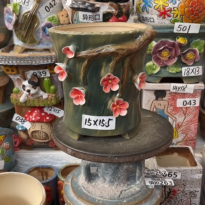 粗陶材质多肉花盆