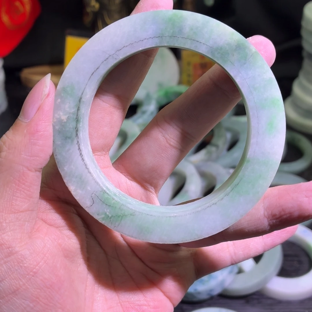 定制翡翠未镶嵌天然翡翠A货毛胚手镯定制