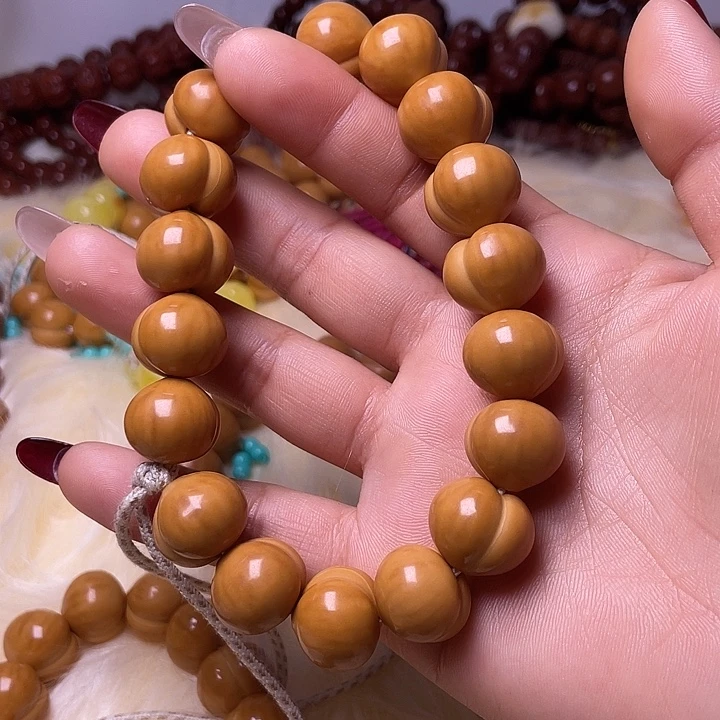 猴头核桃手串16尺寸镜面柯基屁桃手持全品无暇