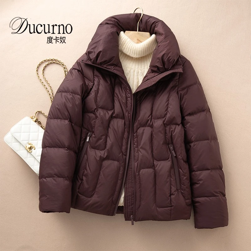 保暖短款羽绒服女2026新款冬季面包服宽松中年妈女款特大号羽绒服