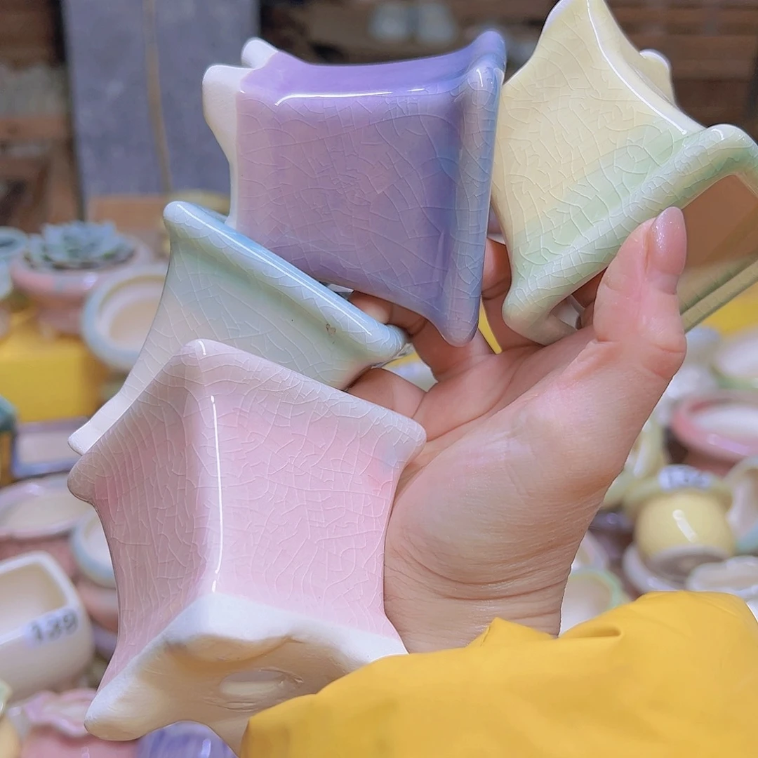 红陶陶瓷花盆当场满12包邮