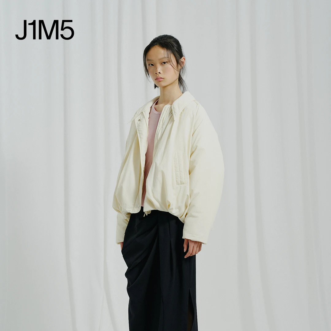 J1M5买手店 ECRIVAIN 翻领花苞短款夹棉外套 设计师品牌