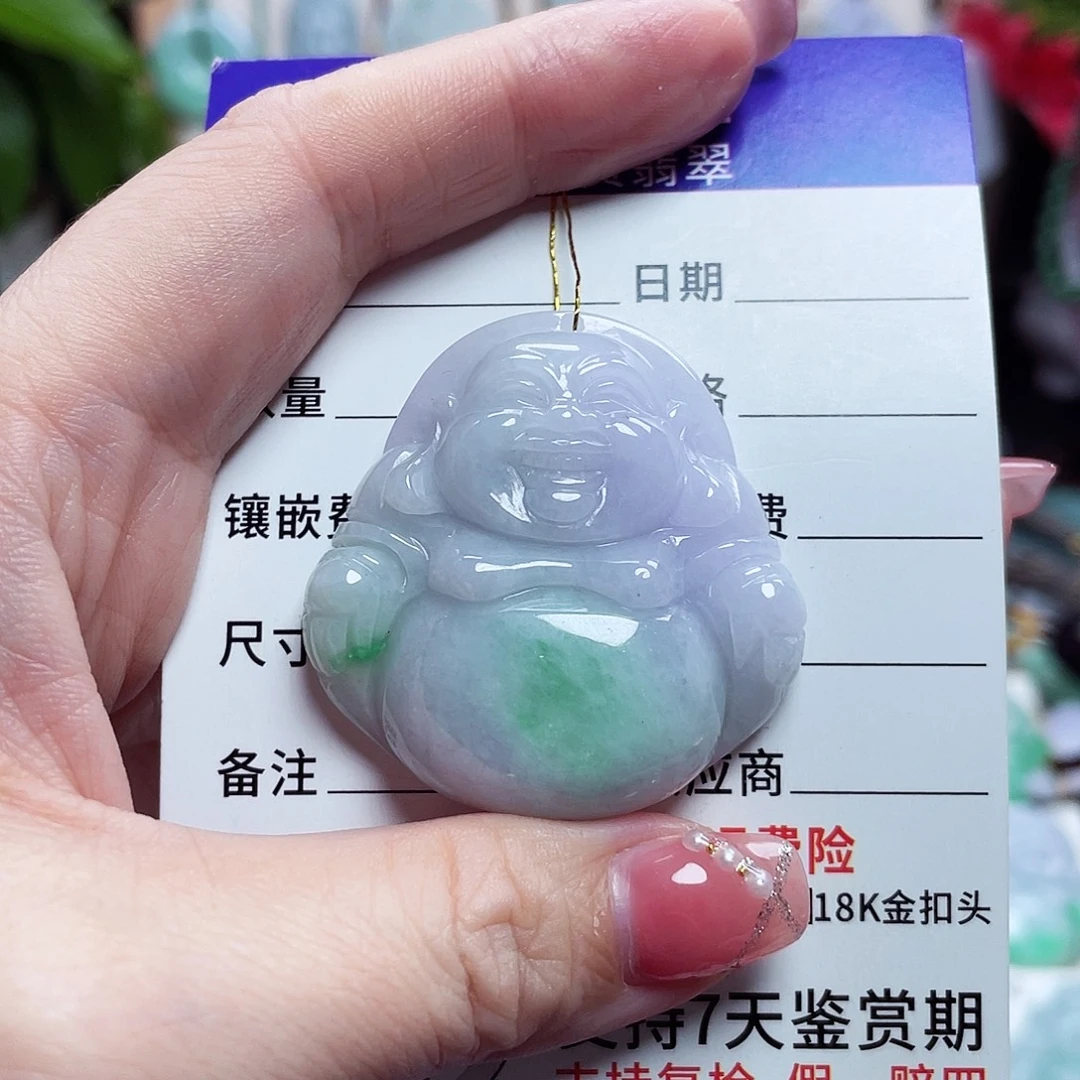 翡翠未镶嵌颈饰佛公03
