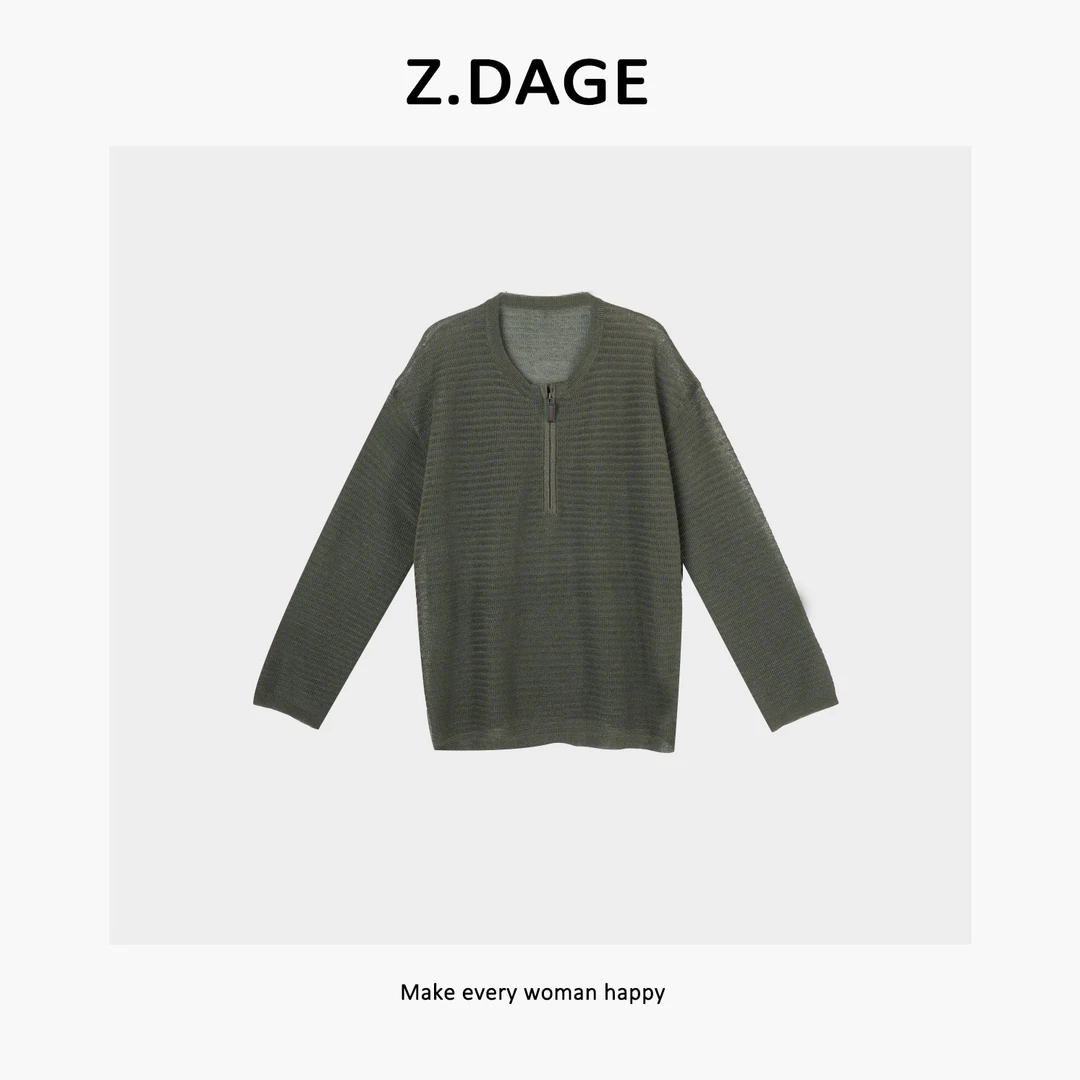 Z.DAGE'黑色梦境‘时尚极简山本风百搭毛衣外套-51329RC