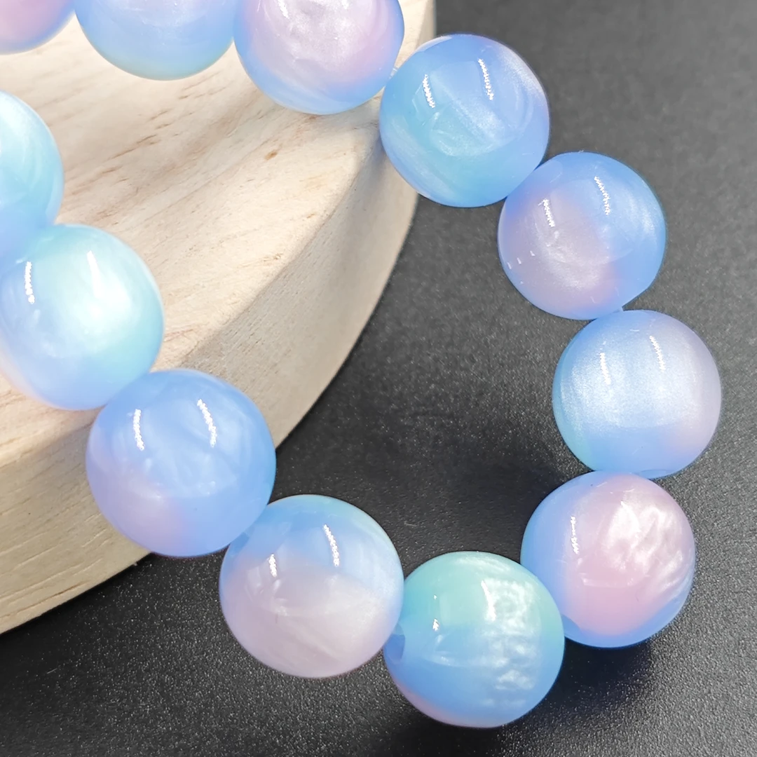 G059古典气质国民族风幻彩68颗长链项链妈妈链