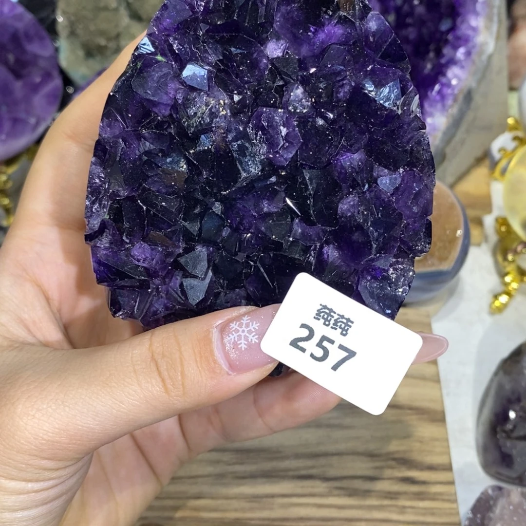 大型摆件（非配饰）未镶嵌紫晶帝王紫大牙全抛龙蛋