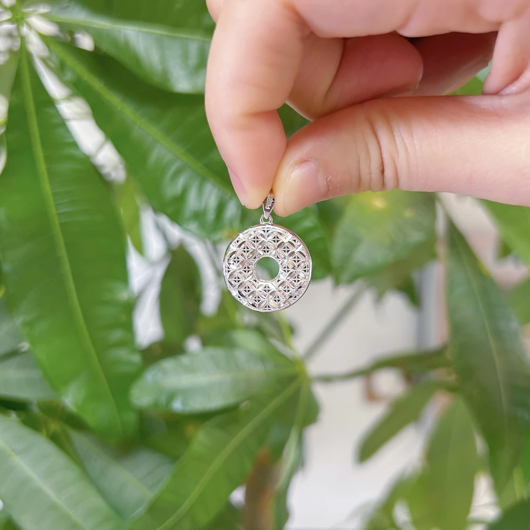 铂金Pt950钱币平安扣吊坠爆闪时尚【不支持7天无理由退换货】