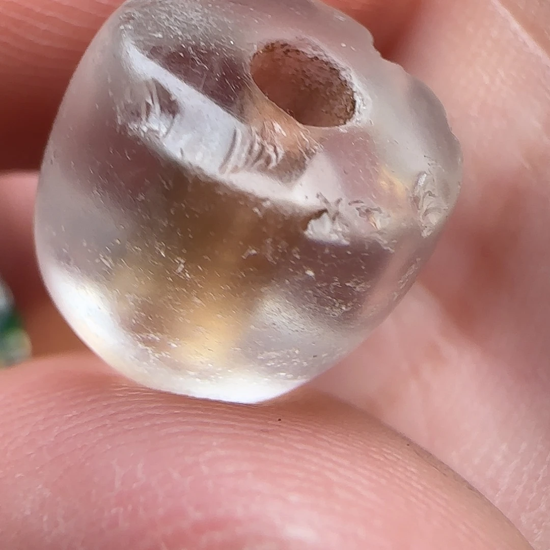 颈饰未镶嵌紫晶傻开门的老水晶14x10