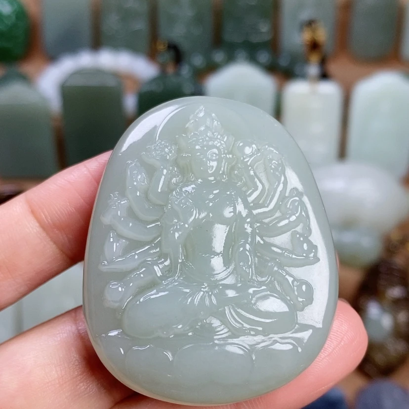【闪购商品】未镶嵌和田玉挂件千手观音