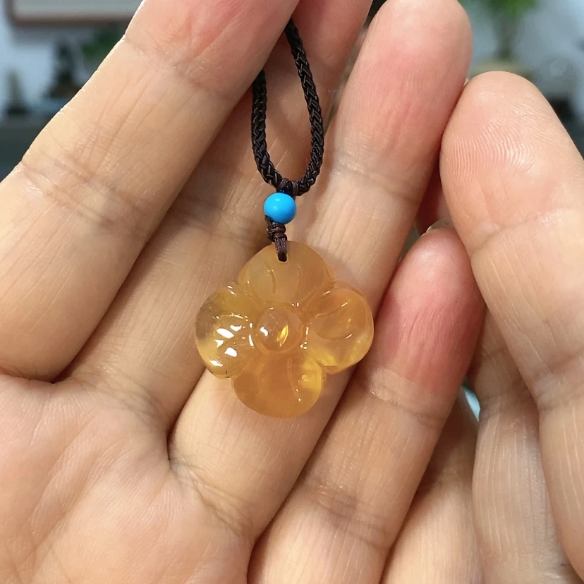 【闪购商品】未镶嵌颈饰琥珀花