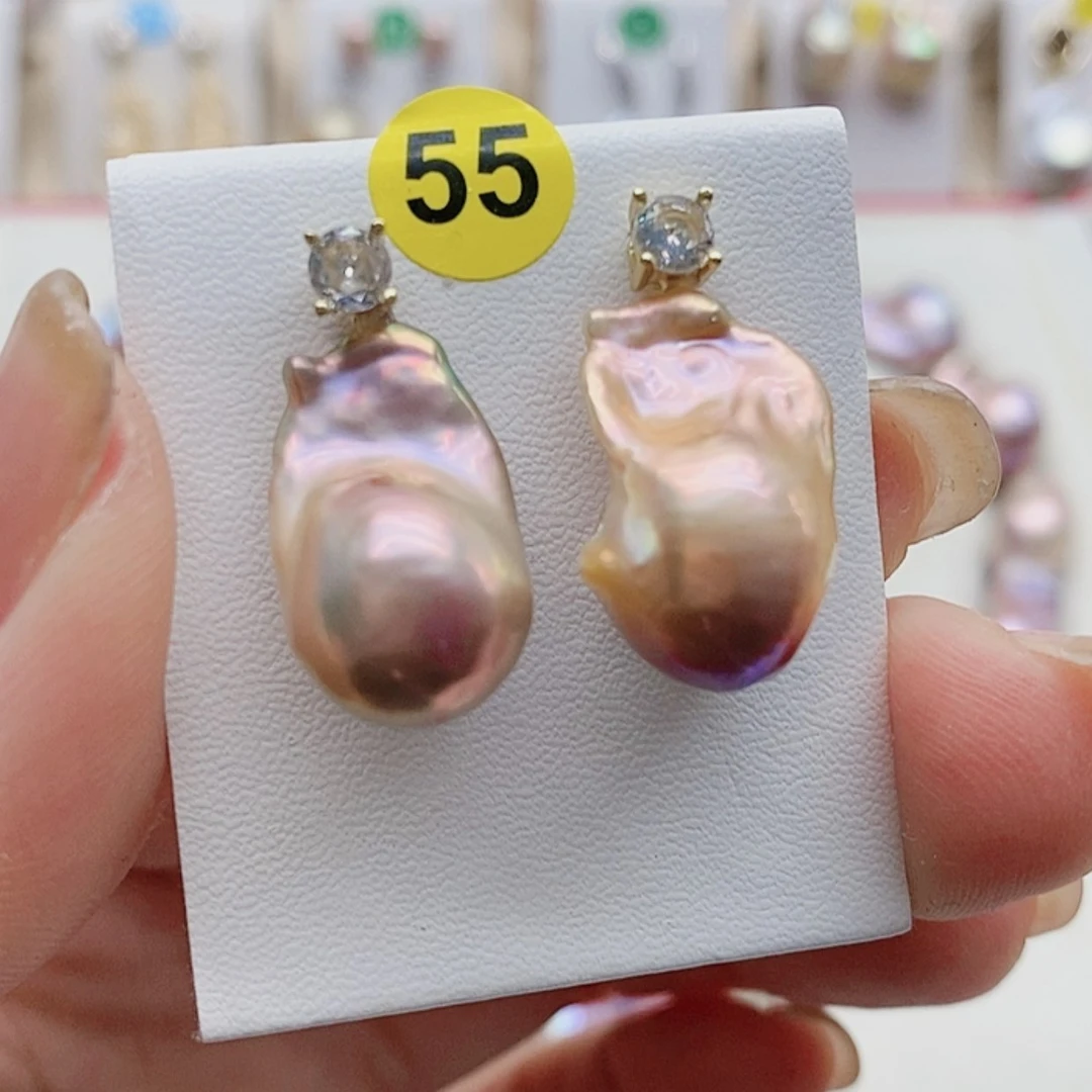 【闪购商品】淡水珍珠耳饰银S925镶嵌