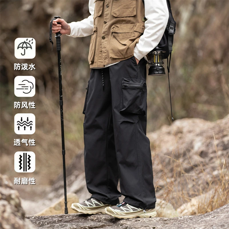 【官方】户外欧伯希和2025年爆款美式工装裤女直筒加厚冲锋休闲裤男