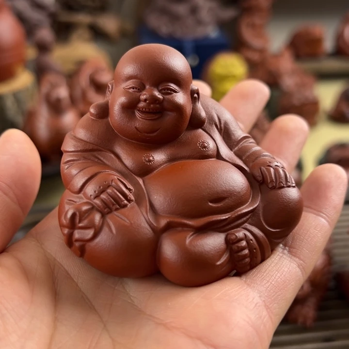 紫砂茶宠紫砂弥勒