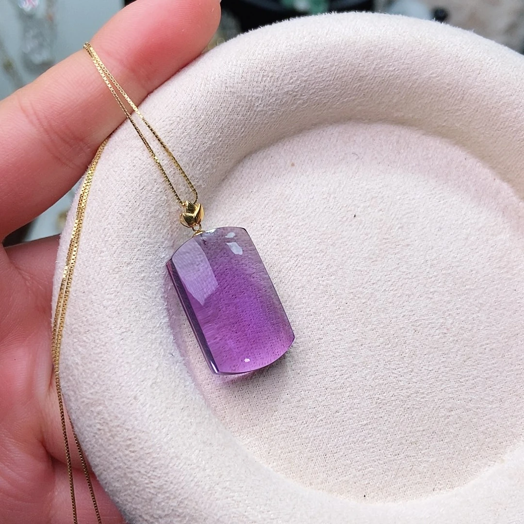 水晶吊坠(赠链)18K金镶嵌