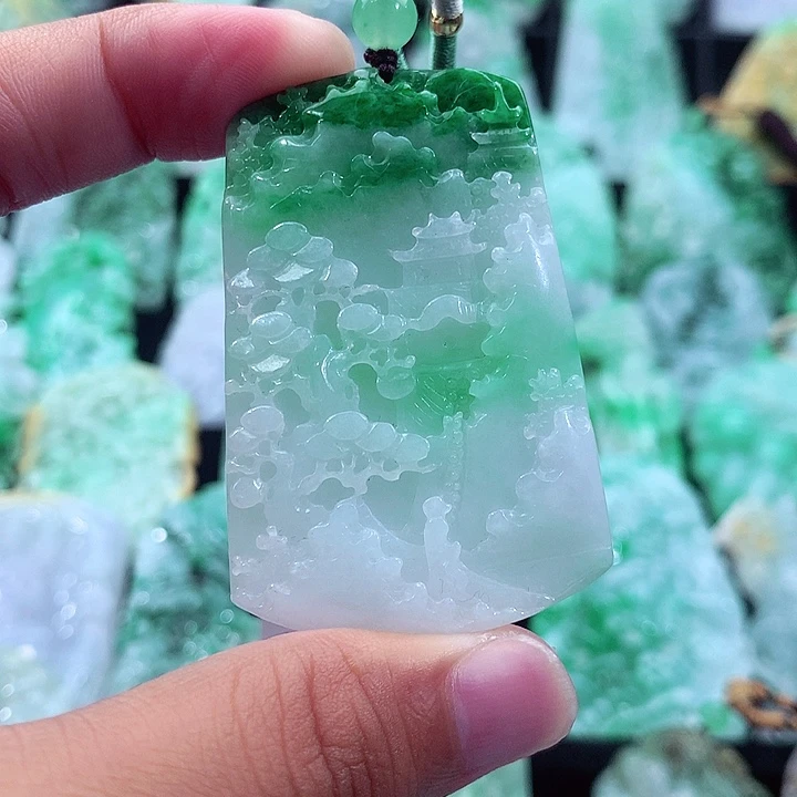 翡翠未镶嵌吊坠(不含链)