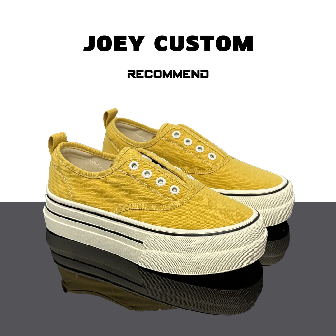 JOEY | 夏季厚底松紧一脚蹬透气板鞋时尚简约女款潮鞋 105-2