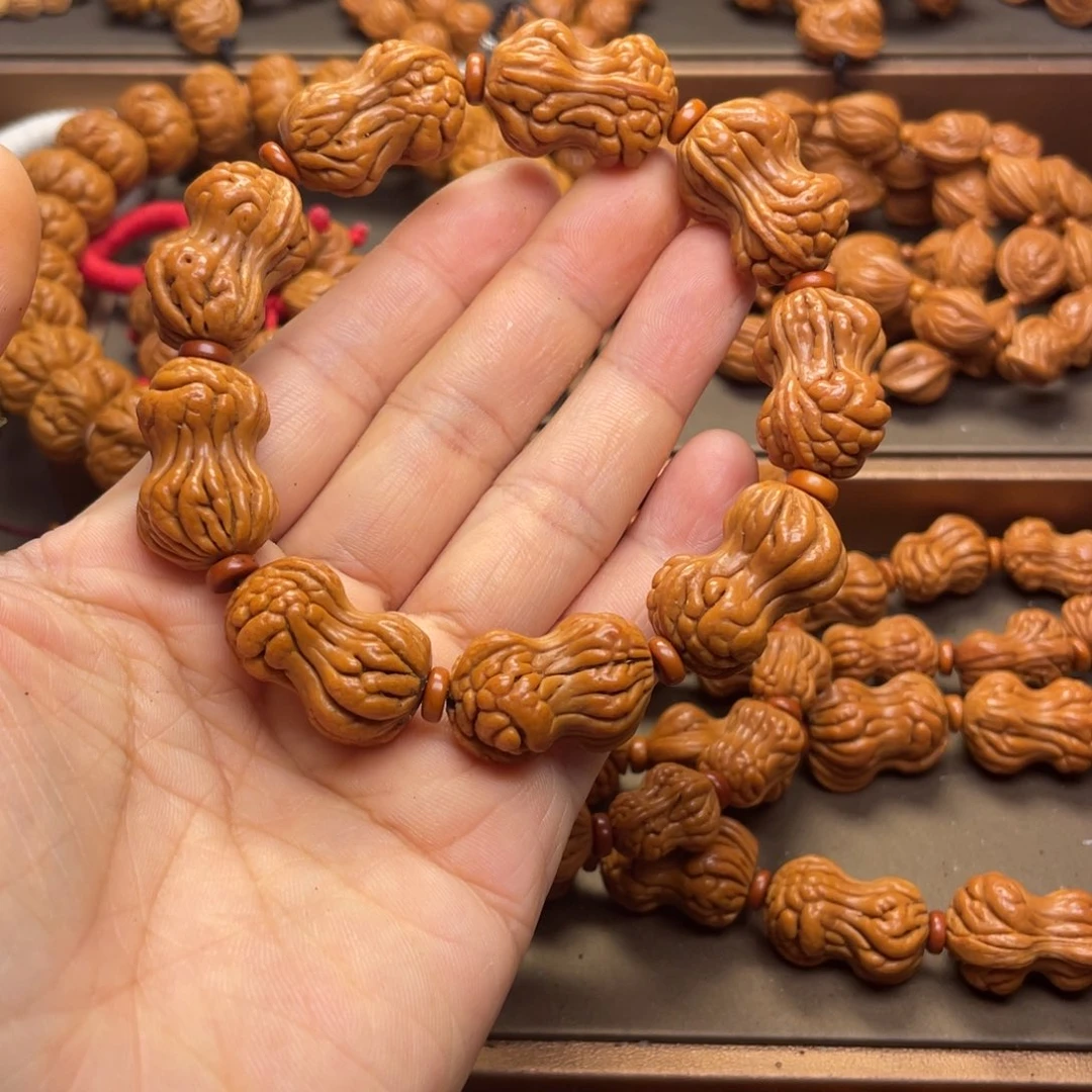 逆****桃核手串龙纹桃核21