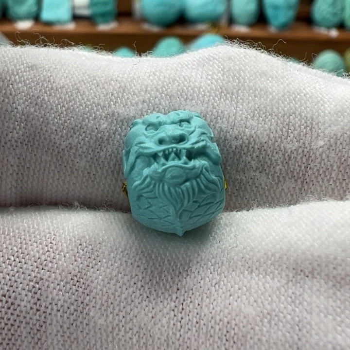绿松石未镶嵌龙珠10.4mm