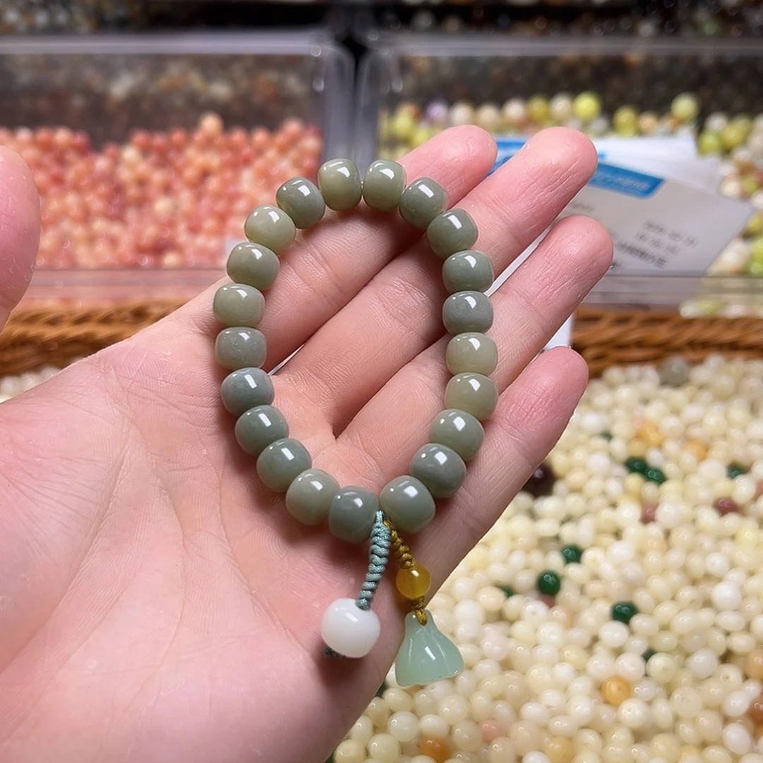 白玉菩提吊坠有单发 成品串一条