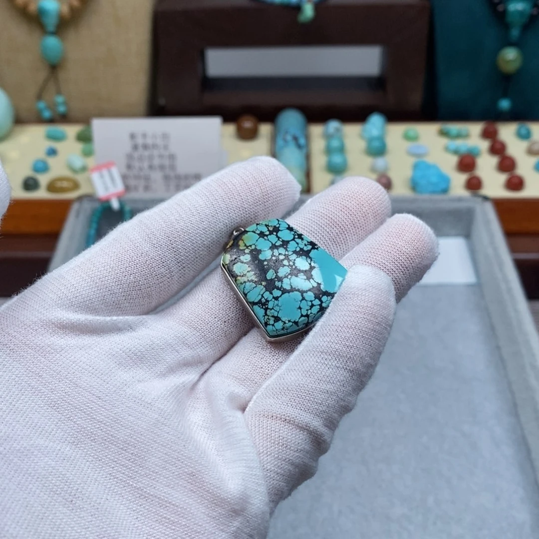 银S925镶嵌绿松石配饰