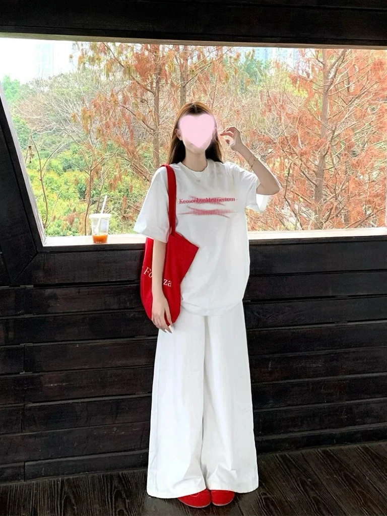 美式ins纯棉短袖t恤情侣夏潮流印花百搭宽松慵懒chic新款重磅上衣