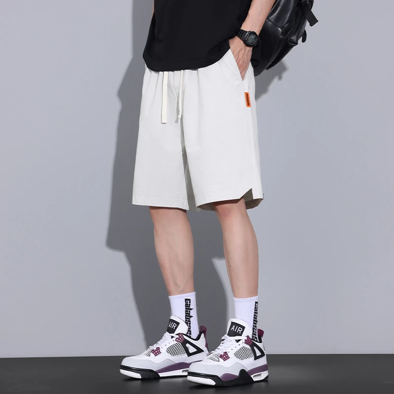 Kuvine2025夏季薄款潮牌美式多巴胺五分短裤休闲宽松运动中裤男士