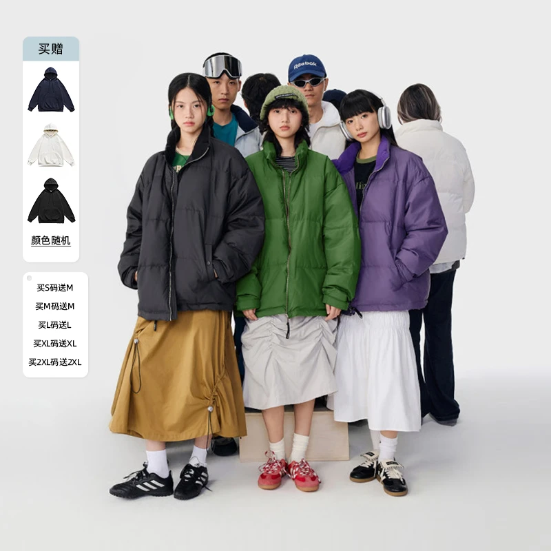 【晁然推荐】owox 90白鸭绒羽绒服冬季宽松休闲立领加厚外套