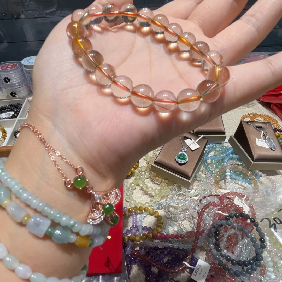 未镶嵌手链烟晶天然水晶手串