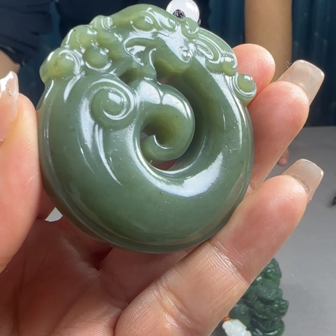 和田玉未镶嵌吊坠(不含链)