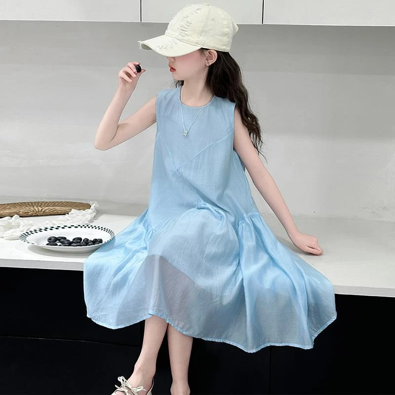 巴拉KIDS女童夏季学生连衣裙2025新款女大童洋气背心裙儿童夏装超