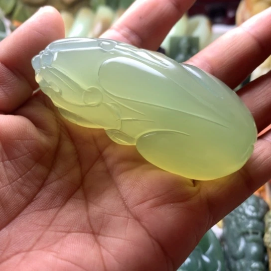 蛇纹石玉未镶嵌岫玉手把件