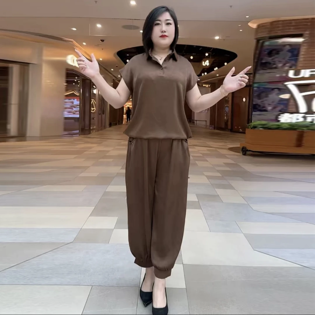 中国风宽松时尚套装夏装套装小个子时尚韩版中性风休闲慵懒风