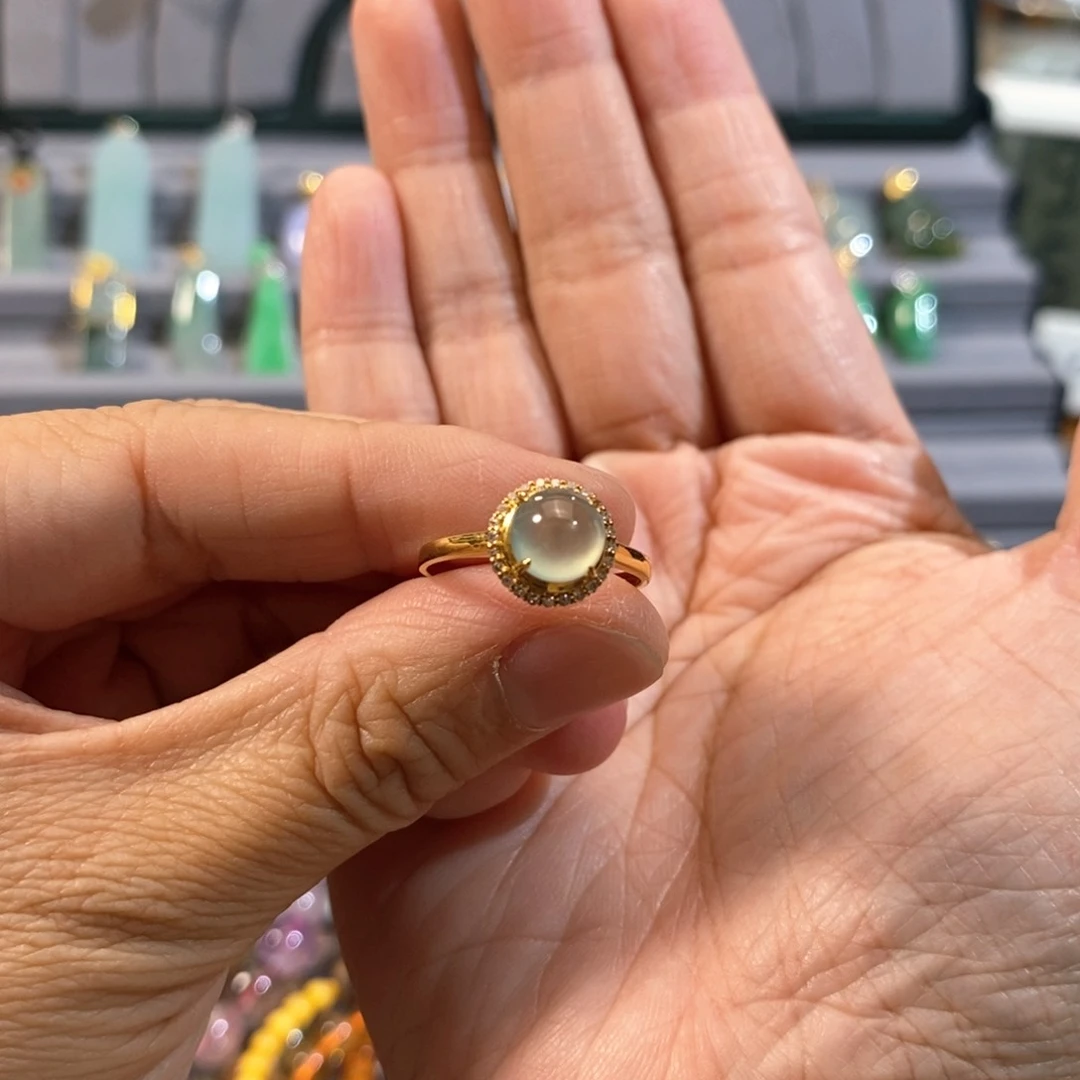 翡翠戒指18K金镶嵌J****a