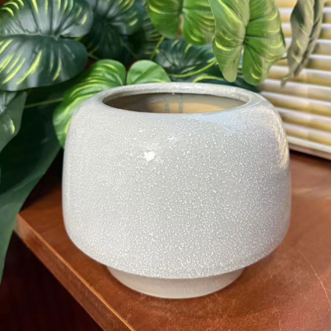 高17口14新中式冰裂釉开片花盆适合绿植水培阳台民宿家居装饰